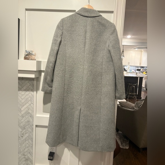J. Crew Collection Brushed Wool Gray Double-Breasted Coat - Picture 7 of 11